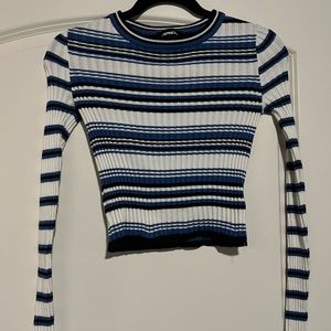 Express Striped Long Sleeved Top